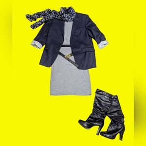 Gray knit Sweater Dress